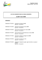 09 mars 2026 Liste délibérations CM PANNEAU